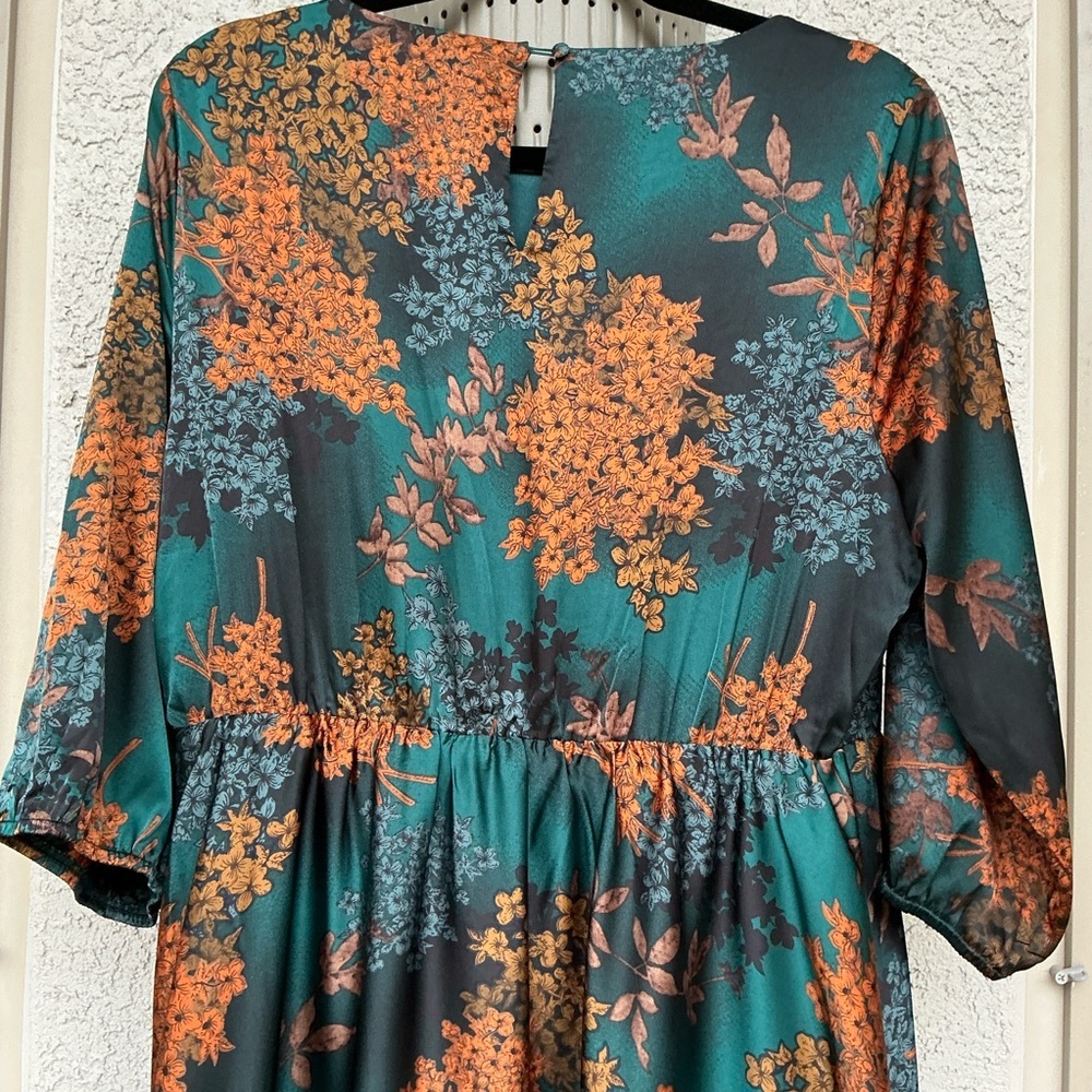 Baltic Born Green and Rust Floral Maxi Dress - Picture 11 of 16
